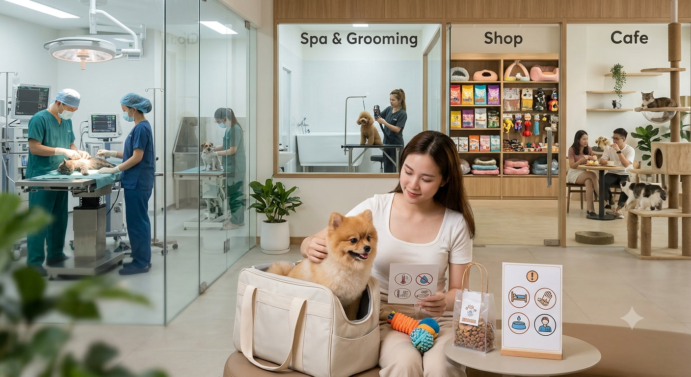 Những điều cần lưu ý sau khi thú cưng đi spa về